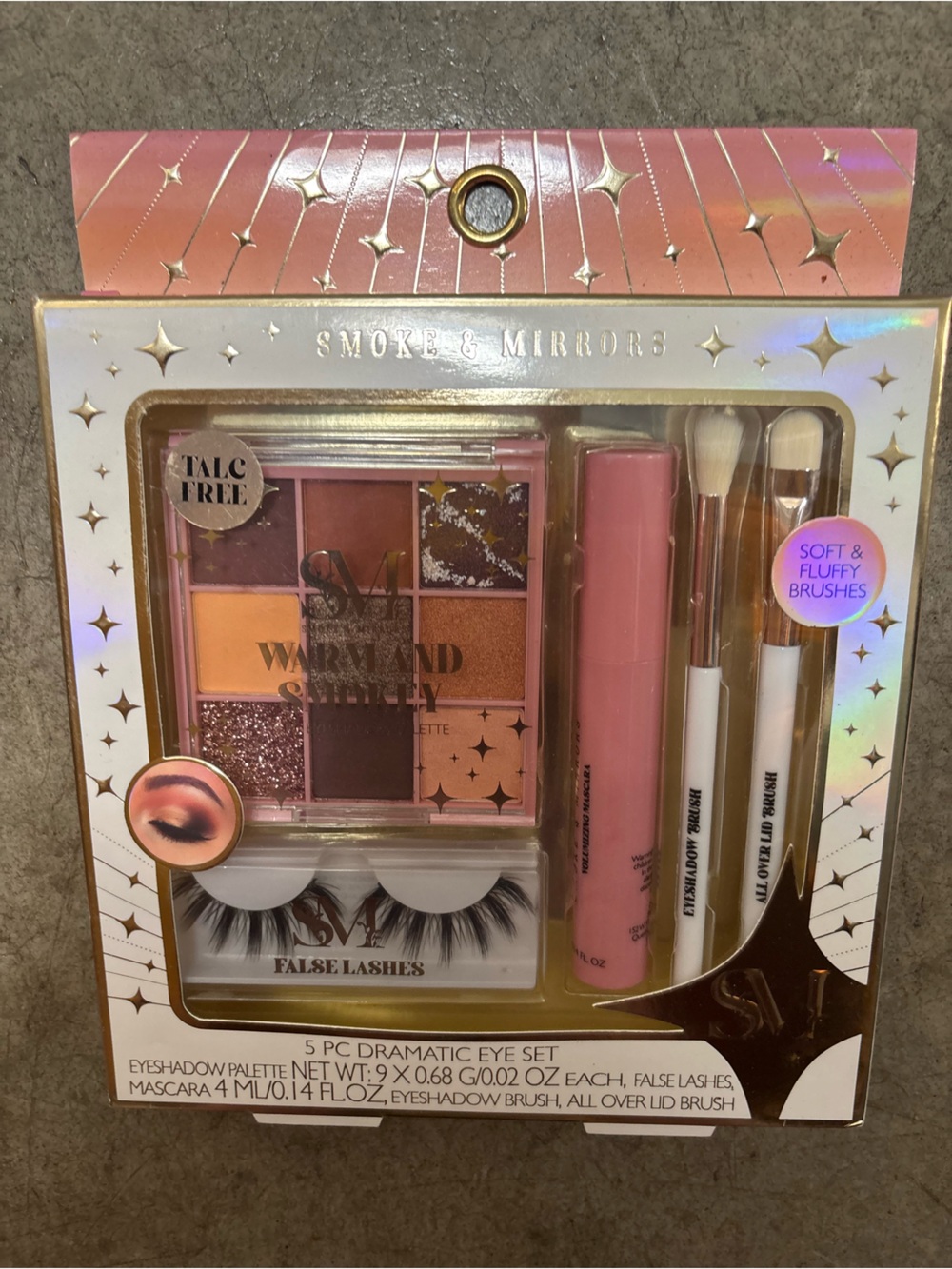 Warm and Shiny Pink Eyeshadow & Lash Set —
